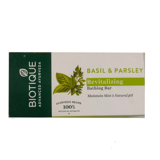 Biotique Advanced Ayurveda Bio Basil & Parsley Revitalizing Body Soap - diocart