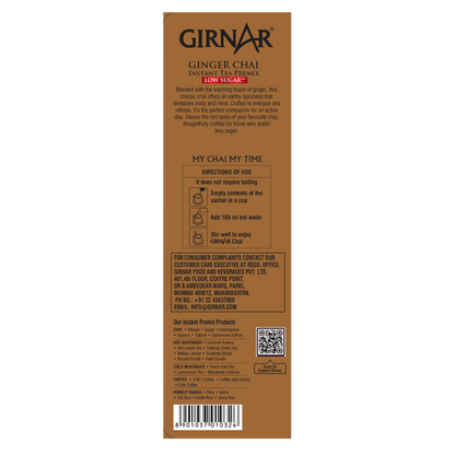 Girnar Instant Tea Premix With Ginger (Low Sugar)