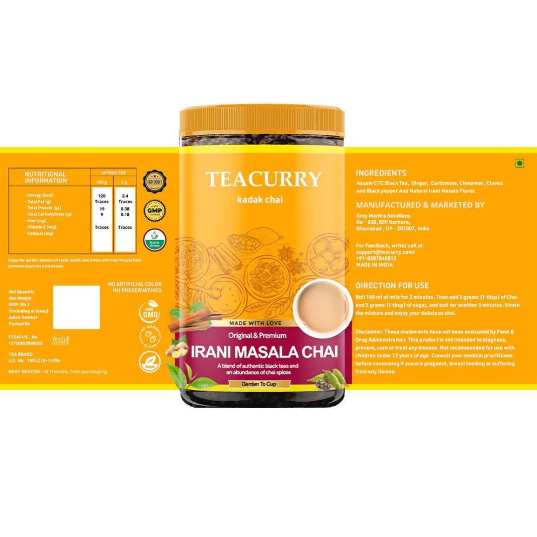Teacurry Irani Masala Chai Powder - Distacart
