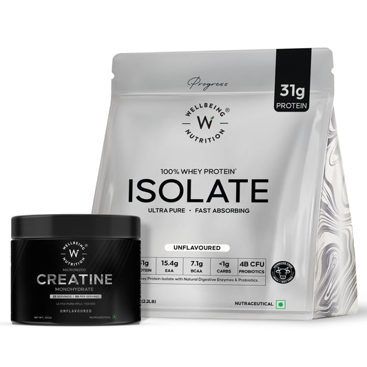 Whey Protein Isolate Unflavored & Creatine Monohydrate Unflavored
