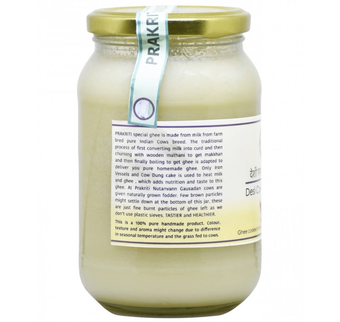 Prakriti Desi Cow Bilona Ghee | Organic Desi Cow Ghee | Pure organic ghee, traditionally-churned, chemical-free, granular ghee, nutritious by nature