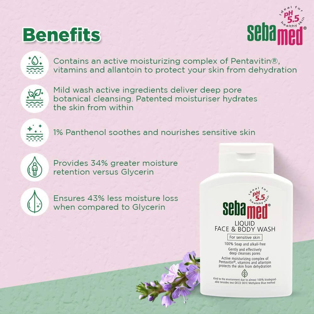 Sebamed Liquid Face And Body Wash benefits