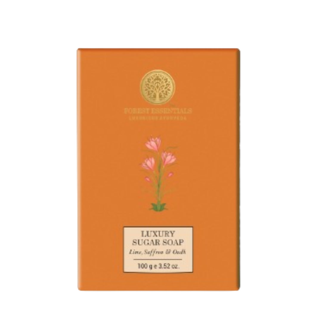 Forest Essentials Luxury Sugar Soap Lime Saffron & Oudh - Distacart