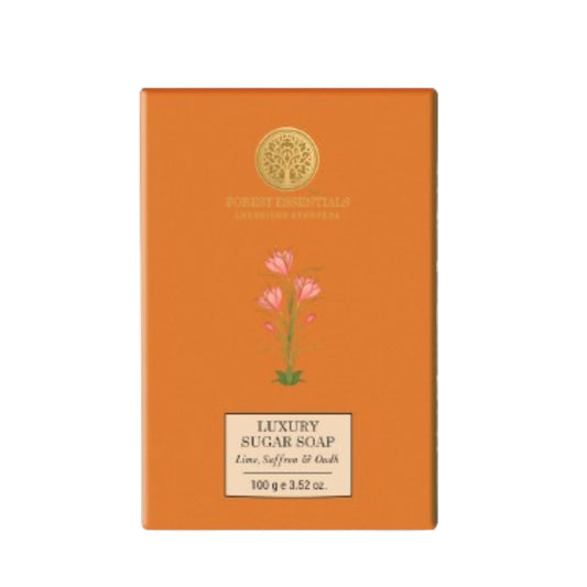 Forest Essentials Luxury Sugar Soap Lime Saffron & Oudh - Distacart