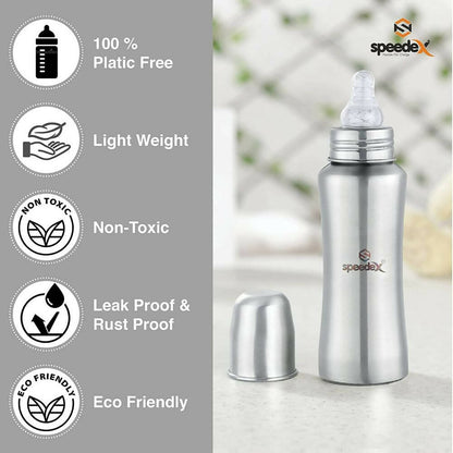 Speedex Stainless Steel Infant Baby Feeding Bottle - Distacart