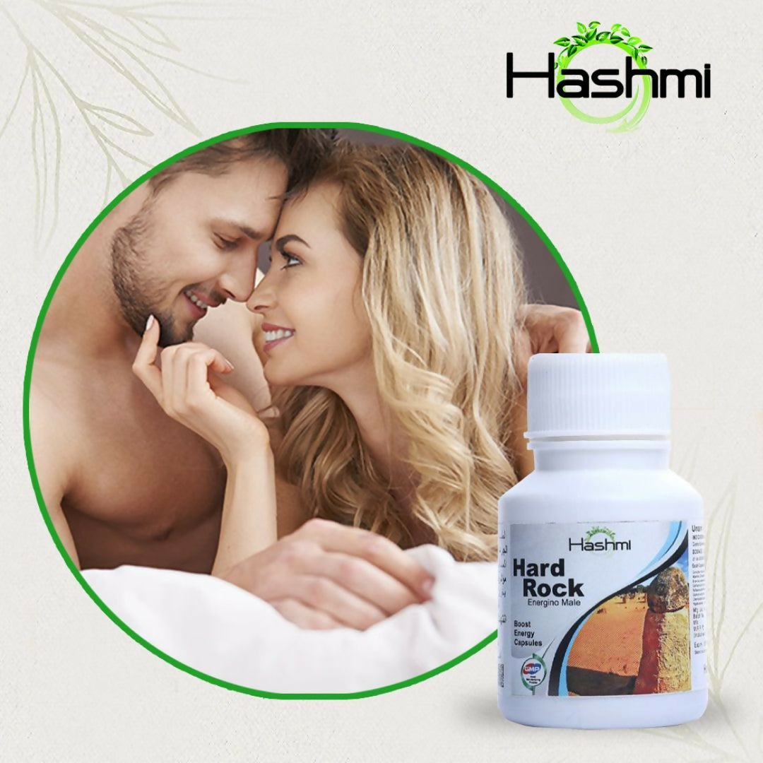 Hashmi Pharmacy Hard Rock Capsules are formulated with natural ingredients like Ashwagandha, Safed Musli, Gokshur, Gheekwar, and more.