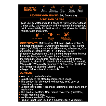 Patanjali Nutrela Sports Mass Gainer (Mal- Kulfi)
