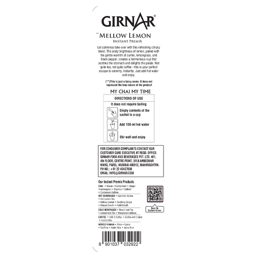 Girnar Instant Premix Mellow Lemon