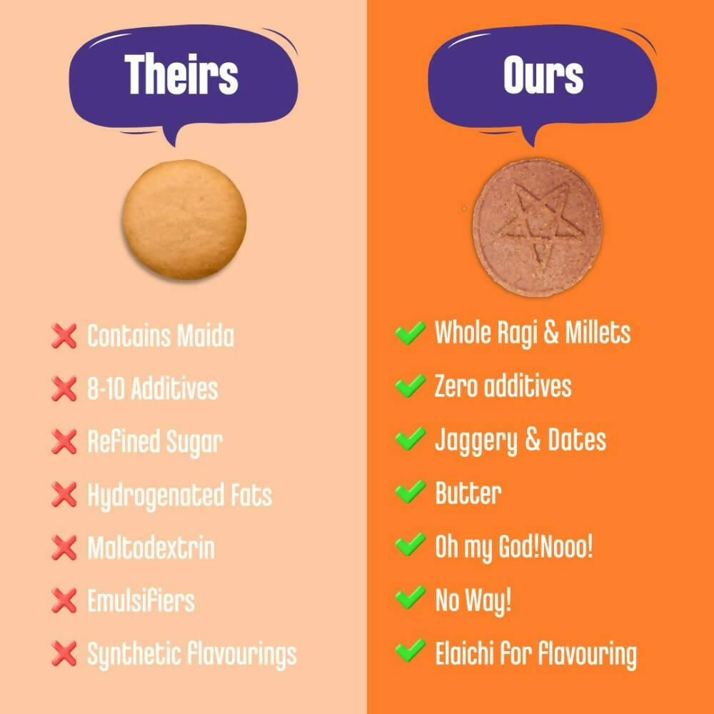 Early Foods Millet Ragi Choco Jaggery Cookies - diocart