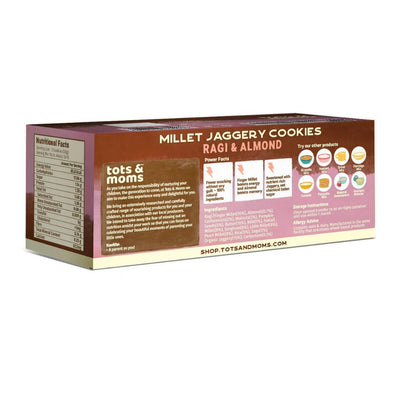 Tots and Moms Millet & Jaggery Cookies with Ragi & Almonds - Distacart
