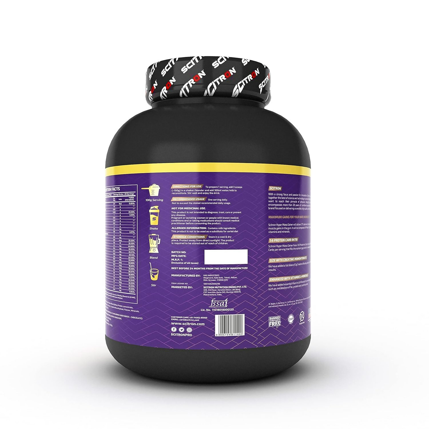 Scitron Nitro Series Hyper Mass Gainer Milk Chocolate