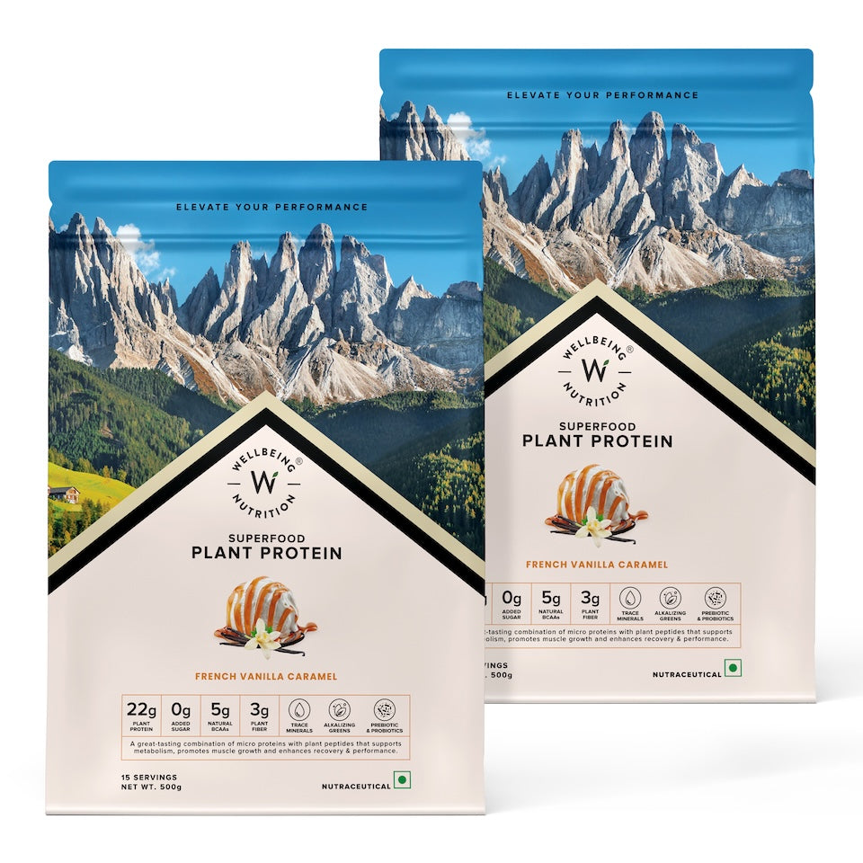 Vegan Protein 22g | 500g | 3B CFU Probiotics | French Vanilla Caramel