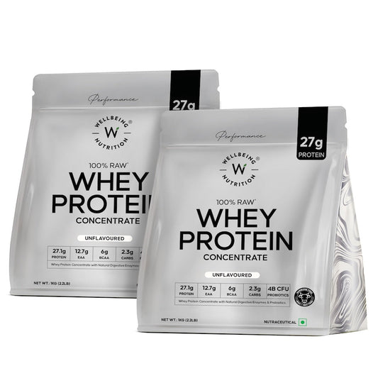 Whey Protein Concentrate 27g | 1kg | 4B CFU Probiotics | Unflavoured