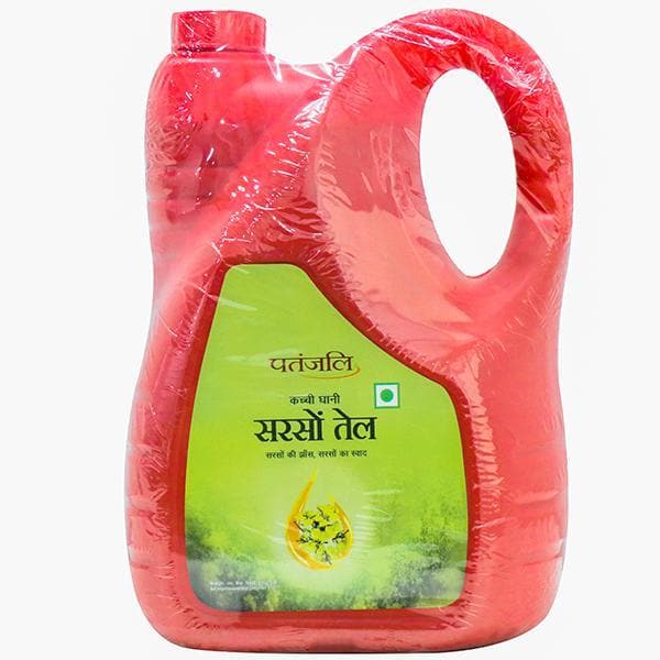 Patanjali Kachi Ghani Mustard Oil (1Litre) - Distacart