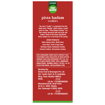 Girnar Chai Nashta - Pista Badam Cookies