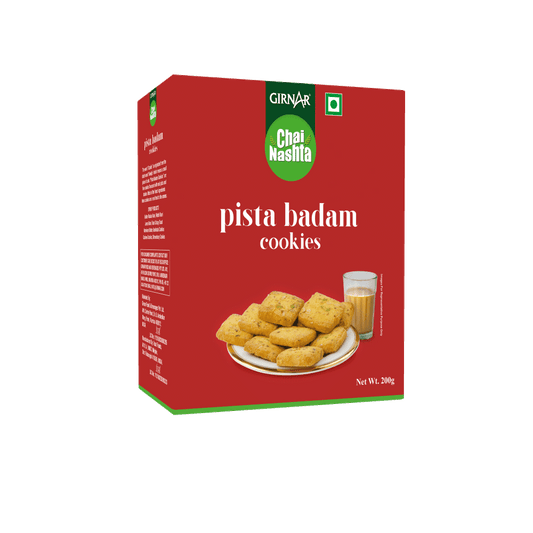 Girnar Chai Nashta - Pista Badam Cookies