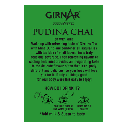 Girnar Black Tea Bags - Pudina