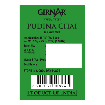 Girnar Black Tea Bags - Pudina