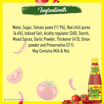 Maggi Hot & Sweet Tomato Chilli Sauce, Perfect Blend of Tomatoes & Chillies