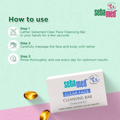 Sebamed Clear Face Cleansing Bar - Distacart