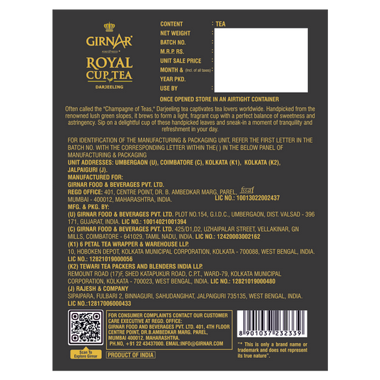 Girnar Royal Cup - Darjeeling