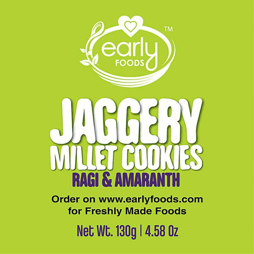 Early Foods Ragi Amaranth Jaggery Millet Cookies - diocart