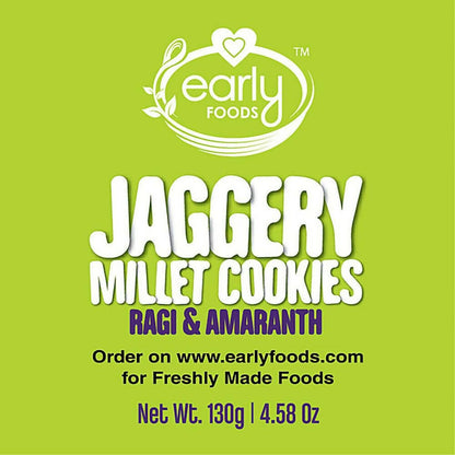 Early Foods Ragi Amaranth Jaggery Millet Cookies - diocart