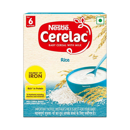 Nestle Cerelac Fortified Baby Cereal with Milk, Rice 6 to 24 months - Distacart