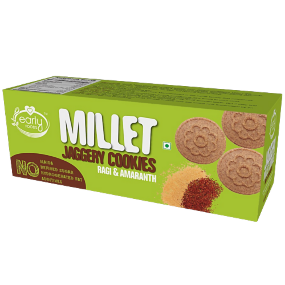 Early Foods Ragi Amaranth Jaggery Millet Cookies - diocart