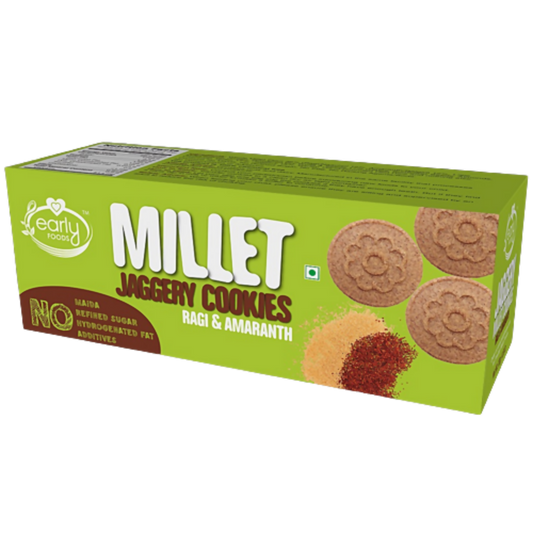 Early Foods Ragi Amaranth Jaggery Millet Cookies - diocart