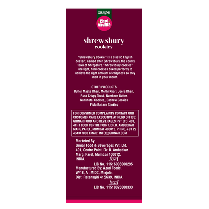 Girnar Chai Nashta - Shrewsbury Cookies