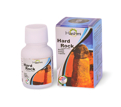 Hashmi Pharmacy Hard Rock Capsules are formulated with natural ingredients like Ashwagandha, Safed Musli, Gokshur, Gheekwar, and more.