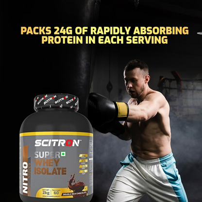 Scitron Super Whey Isolate Protein Powder - Double Rich Chocolate