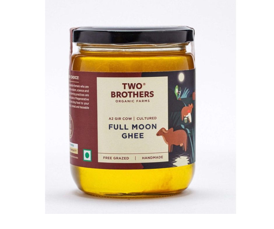 Two Brothers Organic Farms A2 Gir Cow Cultured Full Moon Ghee - Distacart