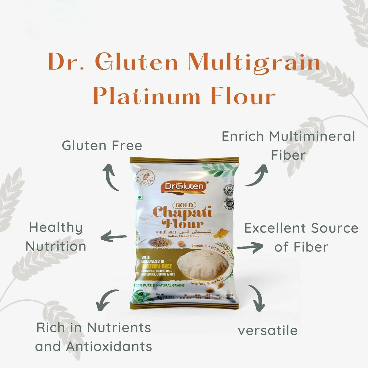 Dr. Gluten Multigrain Gold Chapati Flour Atta - Distacart