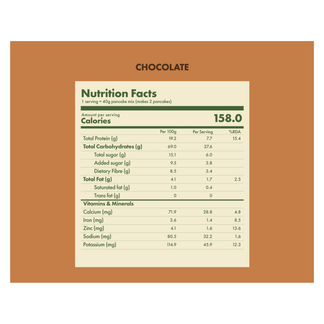 Cosmix no nonsense plant protein pancake mix Chocolate