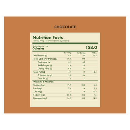 Cosmix no nonsense plant protein pancake mix Chocolate