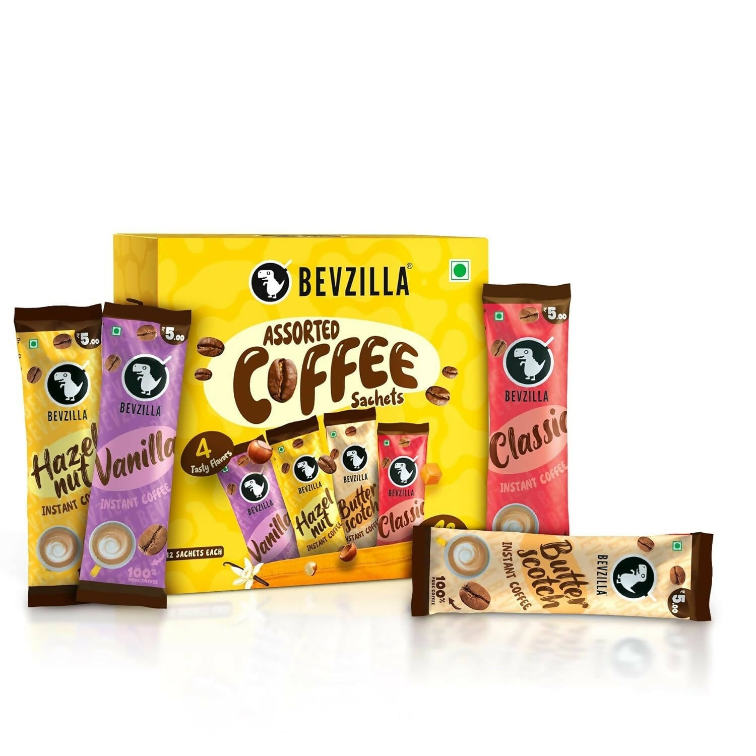 Bevzilla Instant Coffee Powder Sachets 100 % Arabica Coffee - Distacart