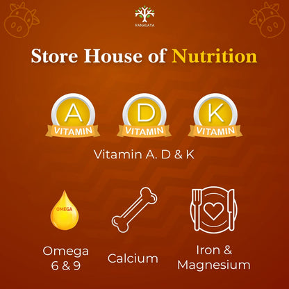 Vanalaya A2 Desi Cow Ghee Prepared By Traditional Bilona Method