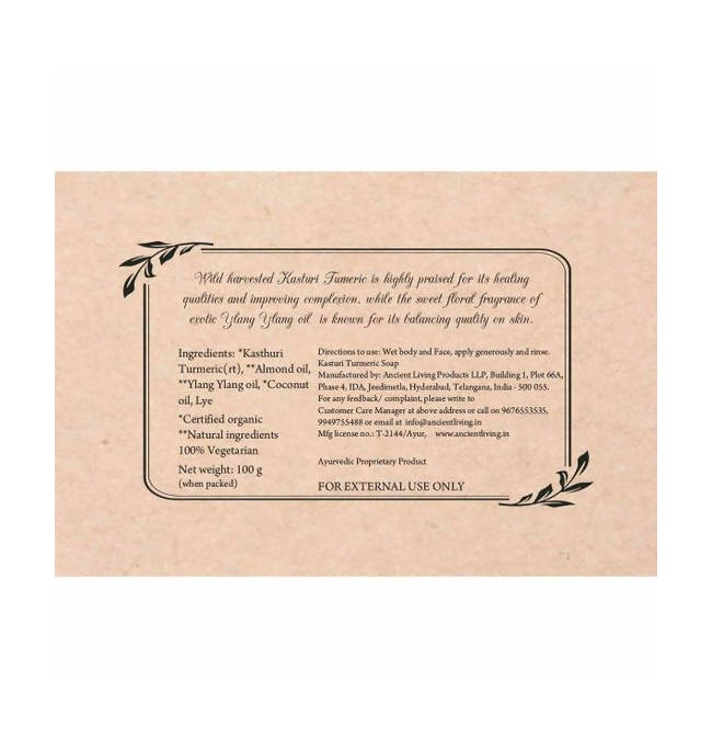 Ancient Living Kasthuri Tumeric Luxury Handmade Soap benefits