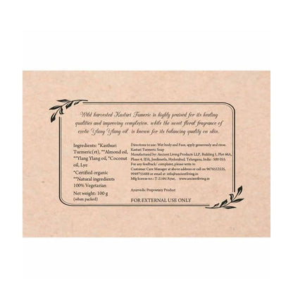 Ancient Living Kasthuri Tumeric Luxury Handmade Soap benefits