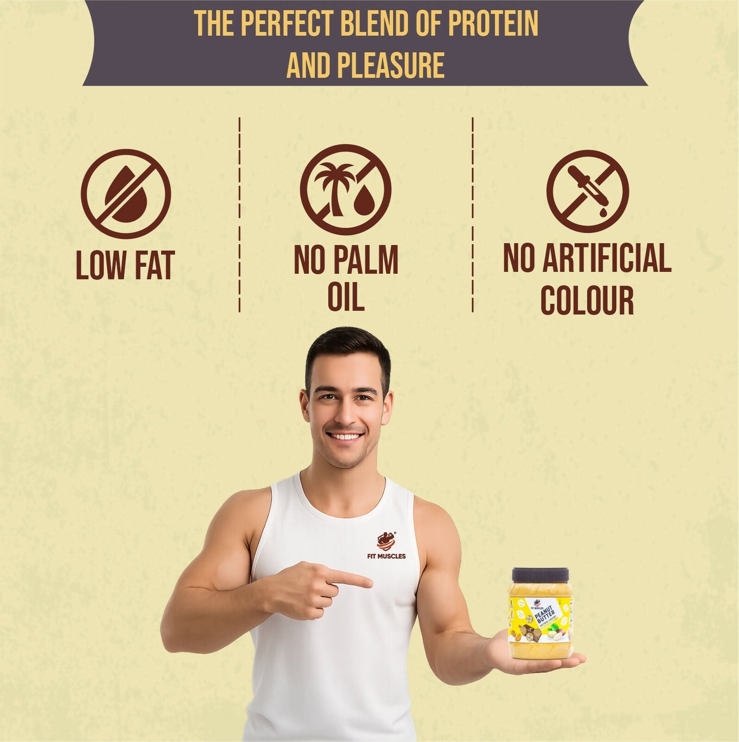 Fit Muscles Natural Peanut Butter Creamy Smooth