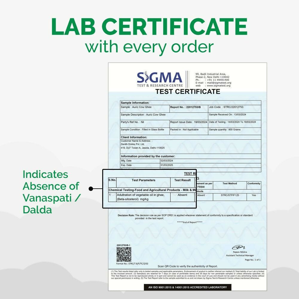 Auric A2 Bilona Desi Cow Ghee - Pure Brijwasi Ghee - Bilona Curd Churned - Distacart