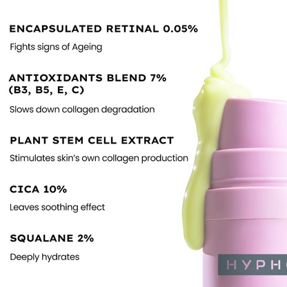 Hyphen By Kriti Sanon 0.1% Retinal Reset Serum Pro Anti Ageing Face Serum, Reduces Fine Lines & Wrinkles, Boosts Collagen