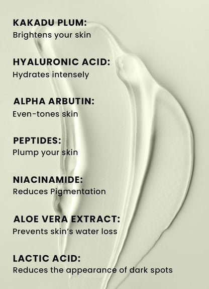 Hyphen By Kriti Sanon Golden Hour Glow Serum With Niacinamide, Alpha Arbutin, Hyaluronic Acid & Kakadu Plum, For Men & Women