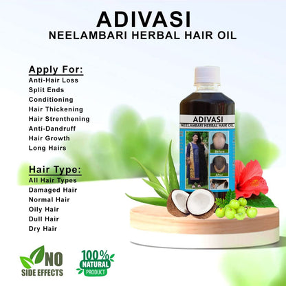 Neelambari Ayurvedic Hair Care Adivasi Herbal Hair Oil