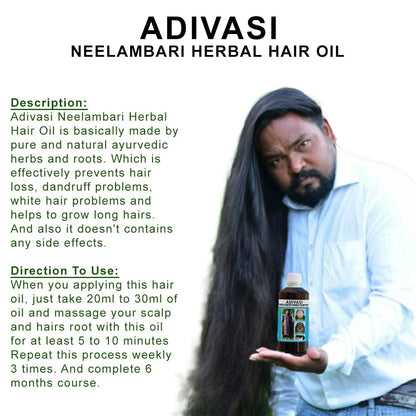 Neelambari Ayurvedic Hair Care Adivasi Herbal Hair Oil