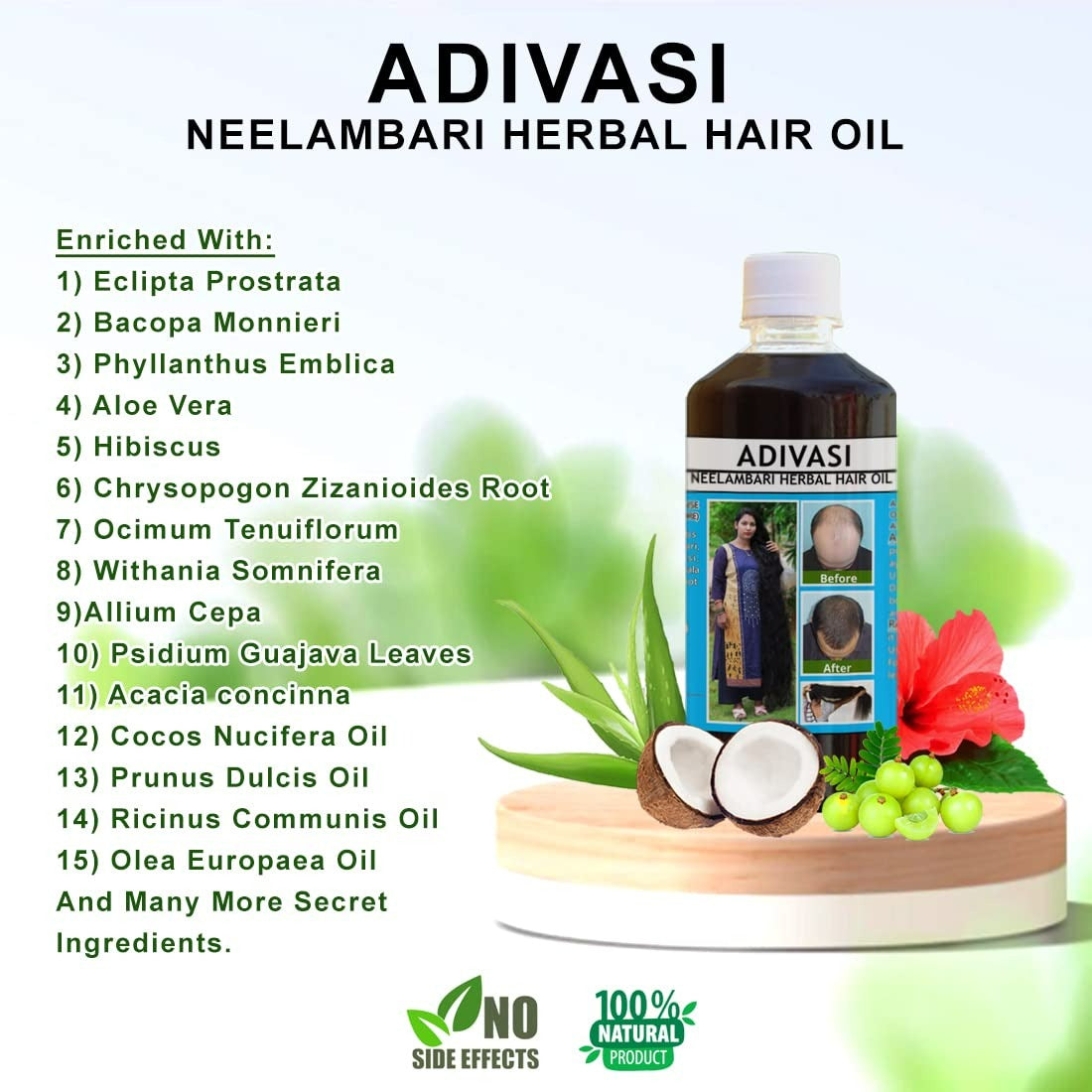 Neelambari Ayurvedic Hair Care Adivasi Herbal Hair Oil