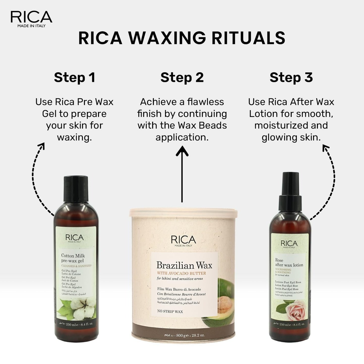 Rica Brazilian Wax with Avocado Butter, Natural & Stripless Wax