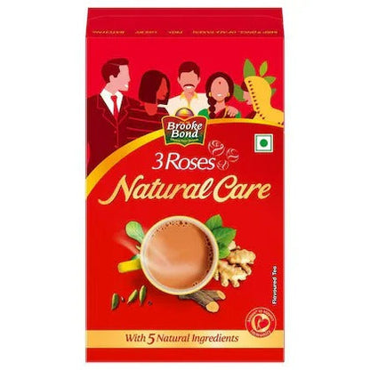 Brooke Bond 3 Roses Natural CareTea With Goodness of 5 Natural Ingredients and Ayurvedic Herbs - diocart